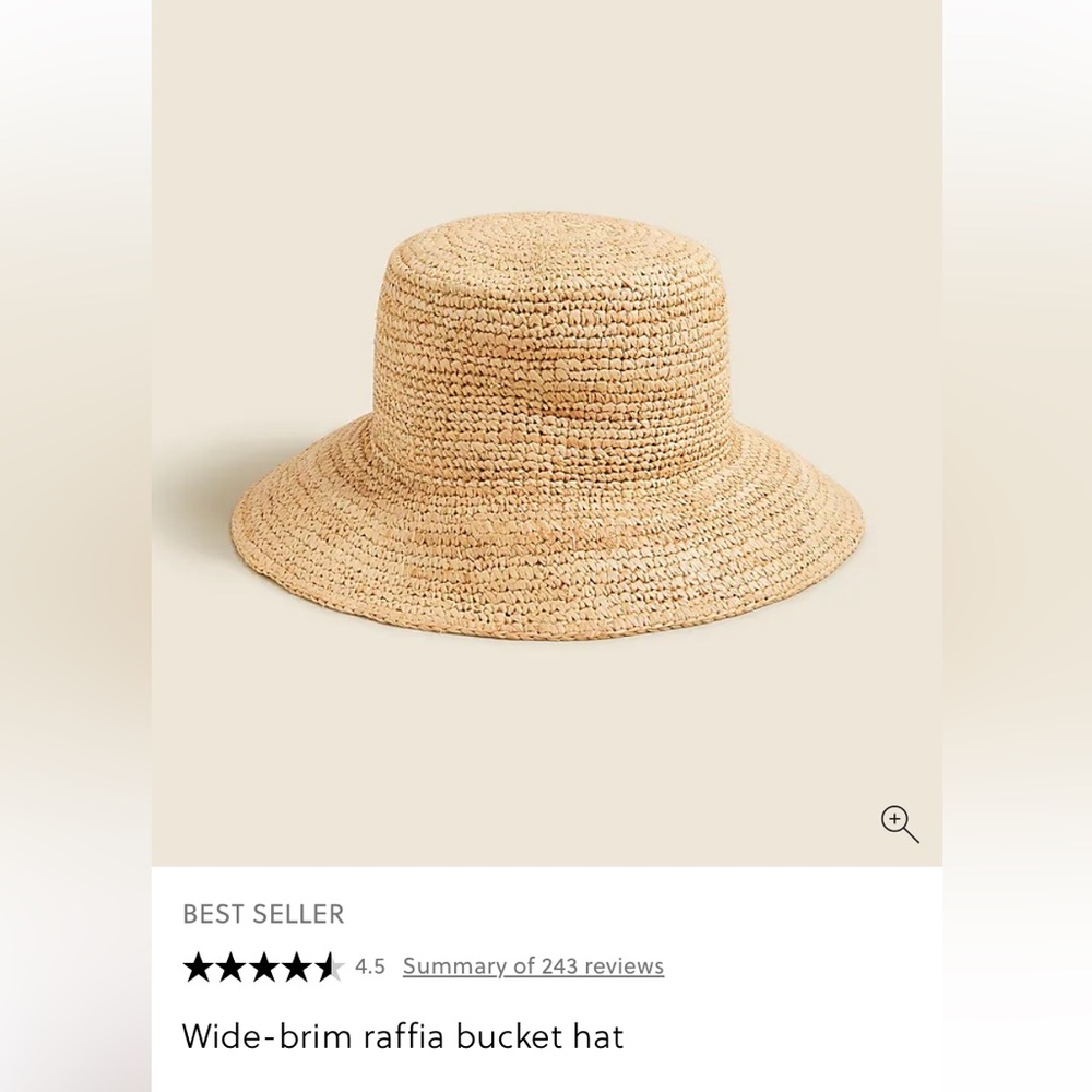 J. Crew Raffia Bucket Hat